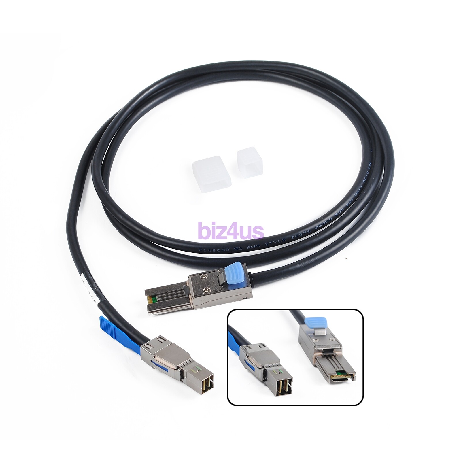 6Gbps External Mini SAS HD SFF-8644 to SFF-8088 Hybrid Cable 30AWG 100 Ohms 1-2M