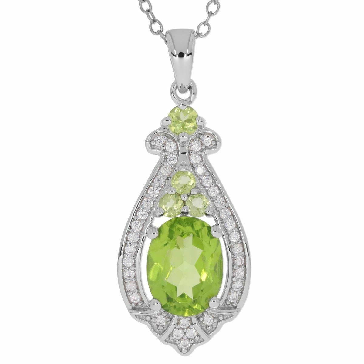 Sterling Silver Semi Mount Pendants Setting OV 9X7mm White Topaz or Moissanite