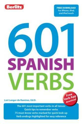601 Spanish Verbs (601 Verbs) - Paperback By Berlitz Publishing - GOOD