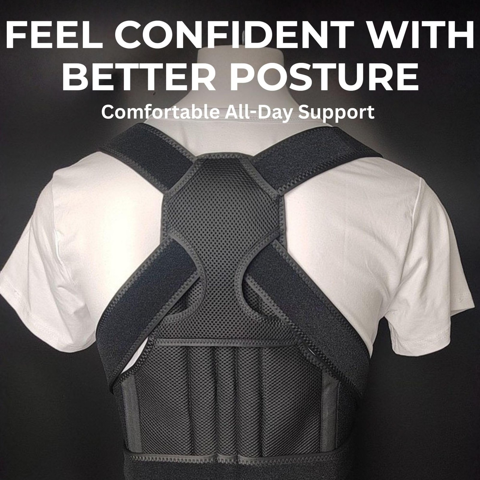 Posture Corrector for Men & – Adjustable Back Brace for Upper Back, Shoulder ...