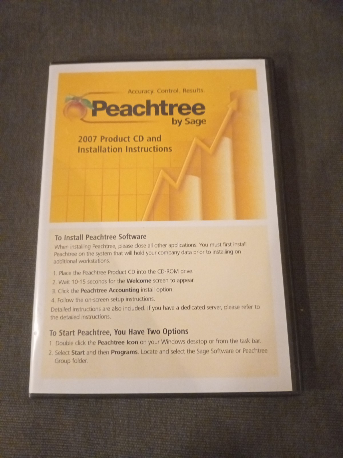 Peachtree Pro Accounting 2007 by Sage Business Software PC w/ Serial Number