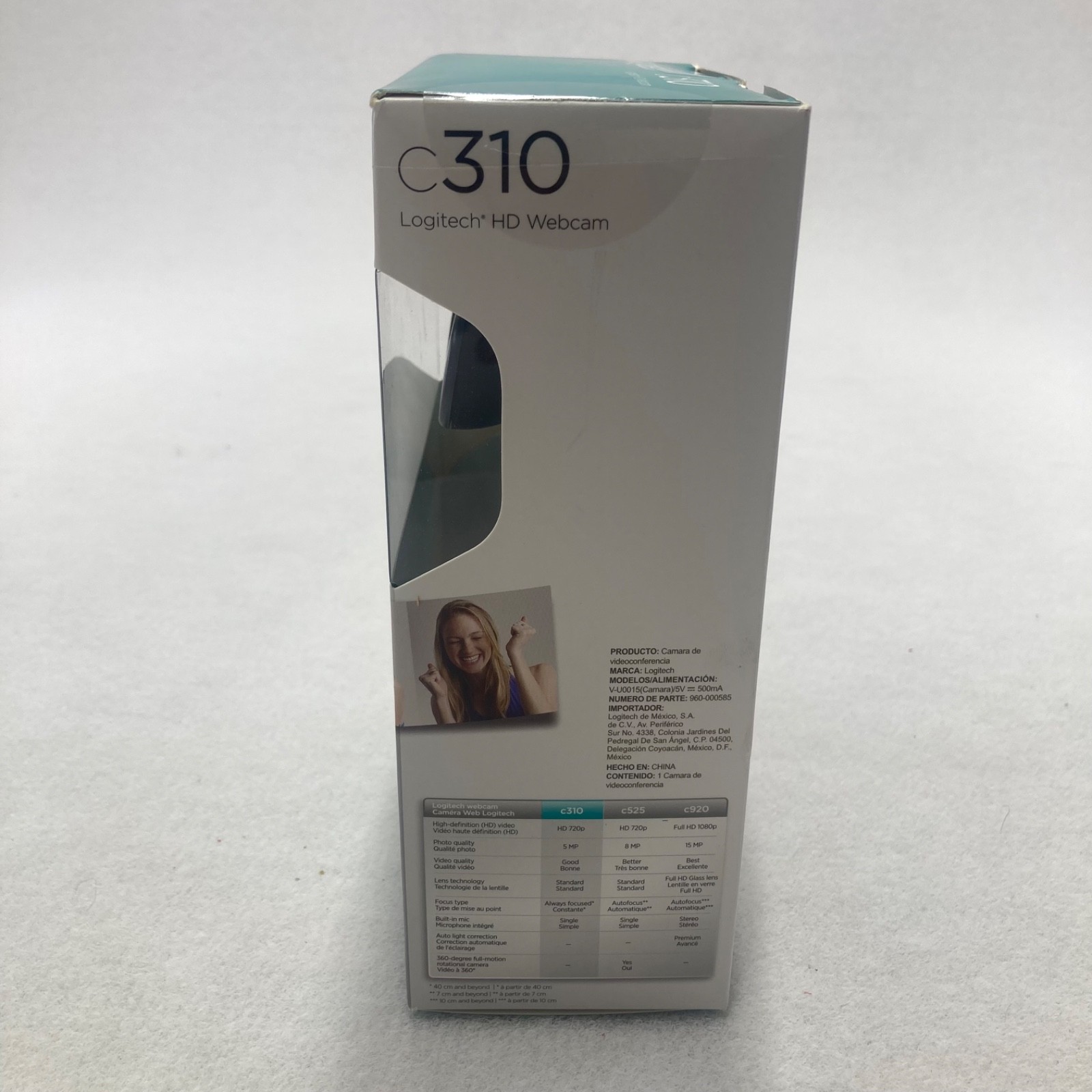 Logitech C310 HD Webcam Black 720p 960-000585 New