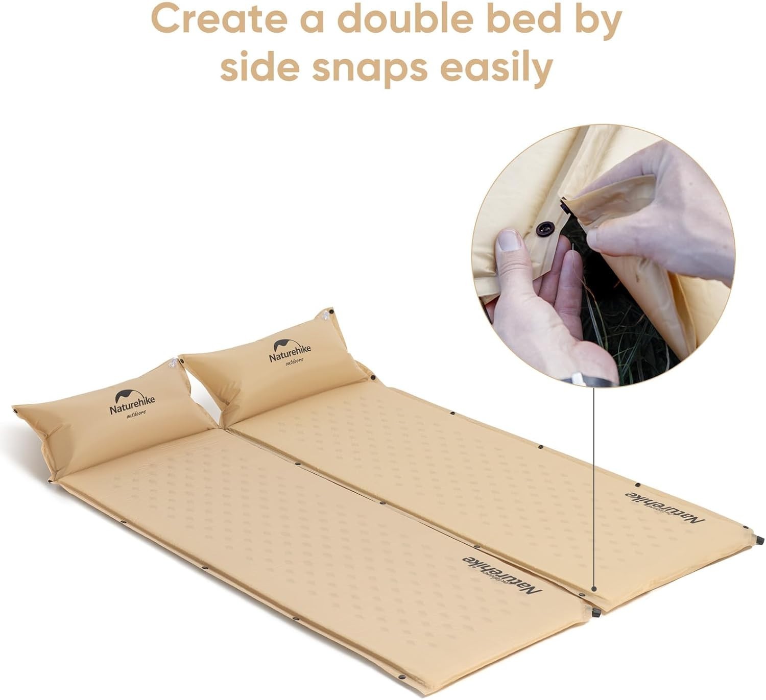 Self-Inflating Sleeping Pad, Ultralight Memory Foam Camping Pad with Pillow, ...