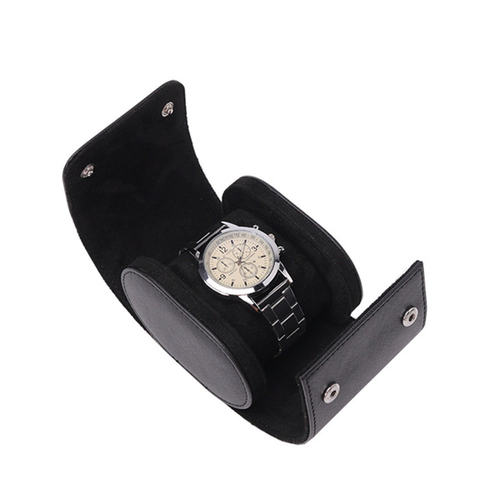 1x PU Leather Watch Storage Case Dustproof Protection Box Single Presentation