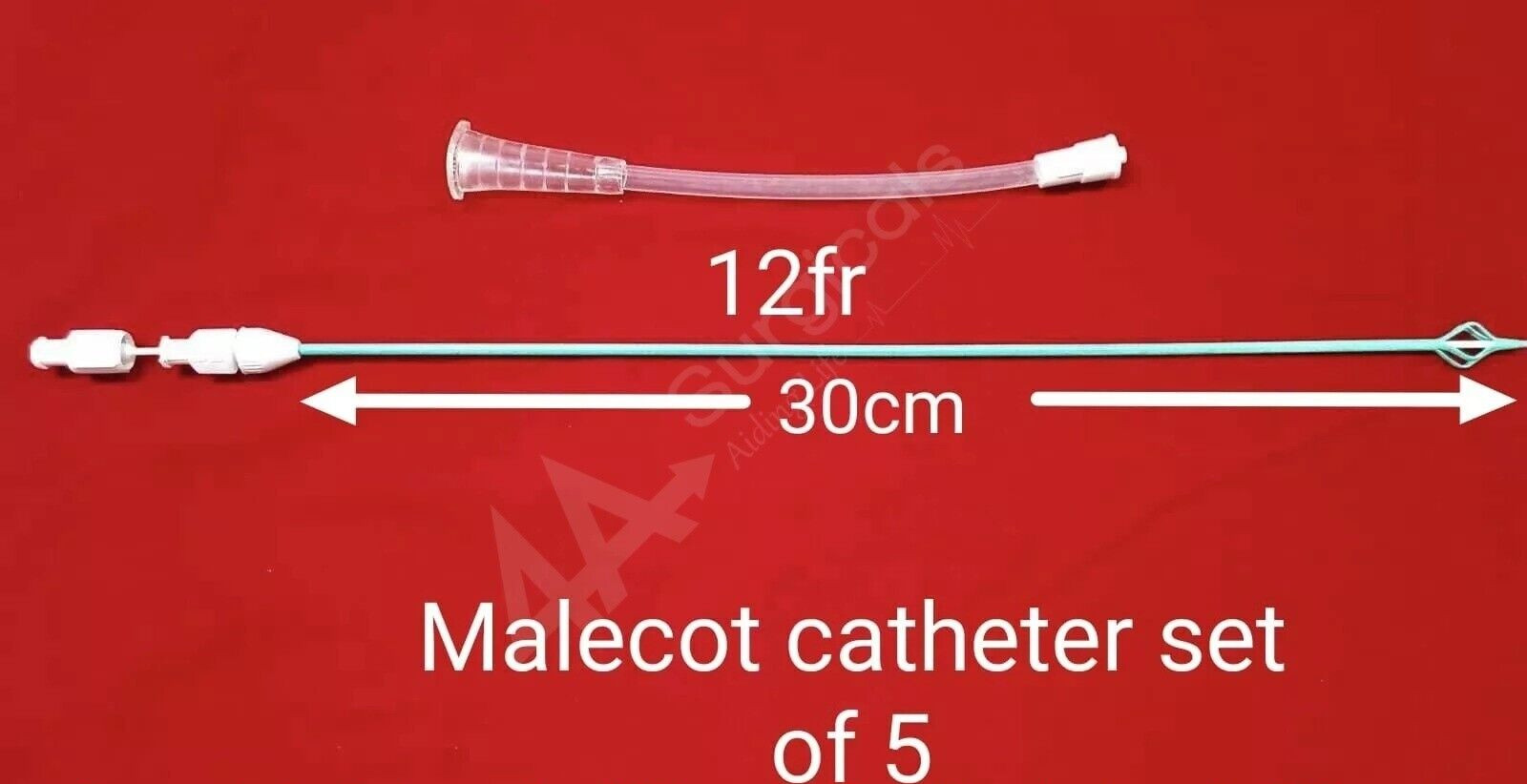 4A Malecot Sizes12FR/30CM Urology Set of 5 Sterilised (premium)