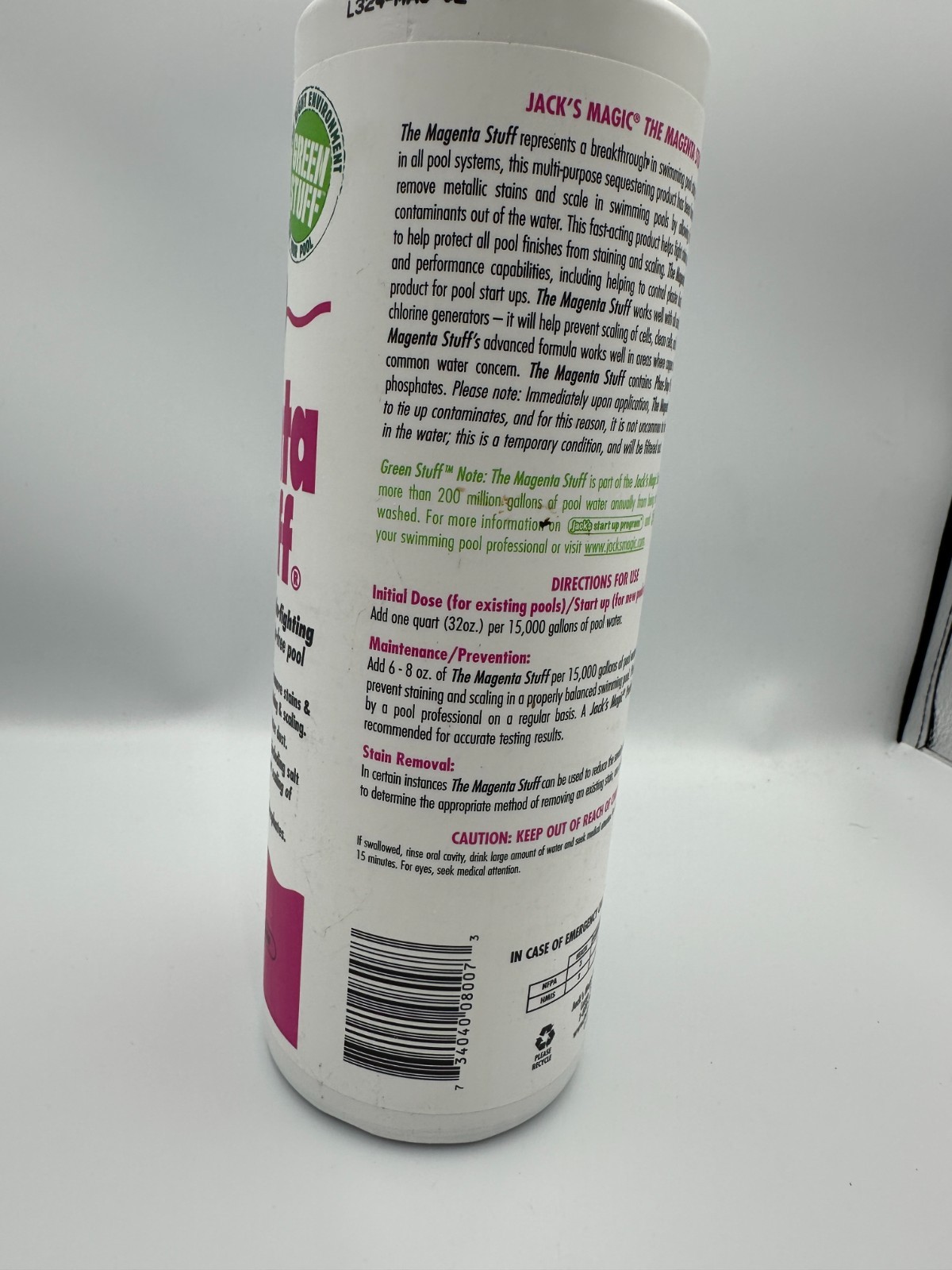 Jack's Magic The Magenta Stuff Metal Solution 32 oz Sealed