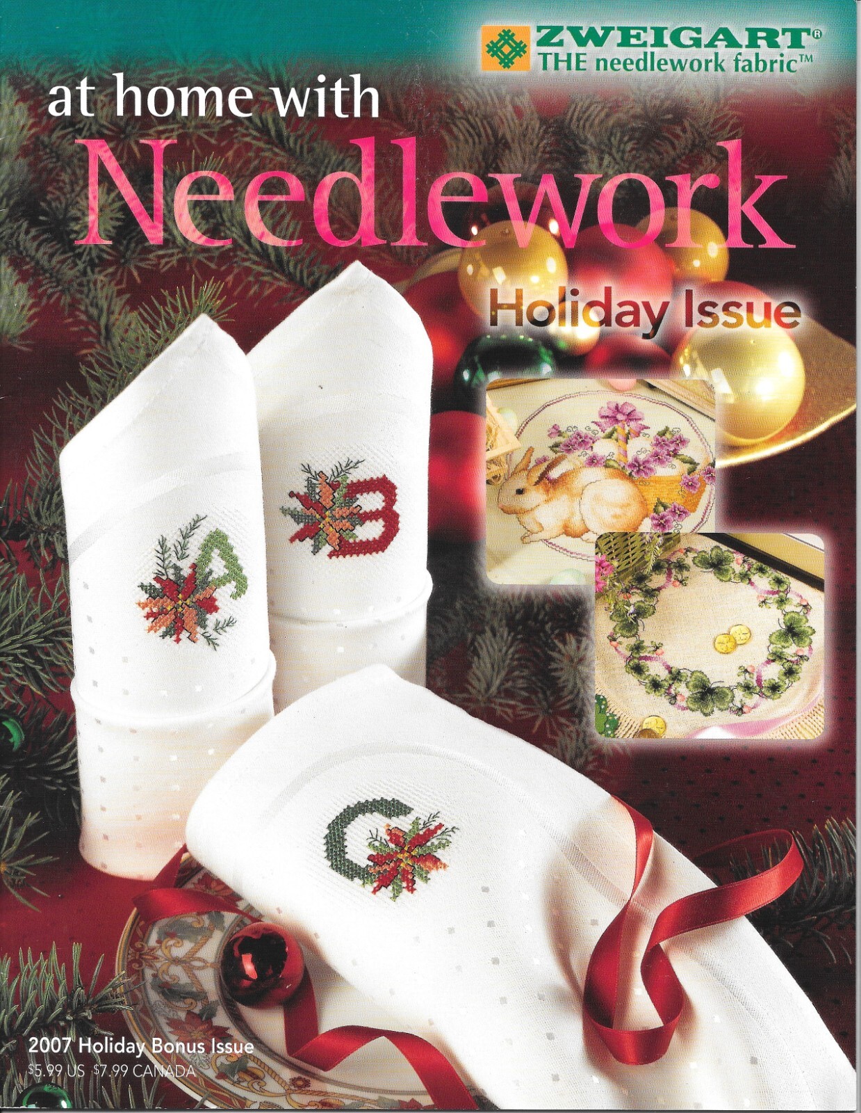 Zweigart At Home with Needlework Holiday 12 Projects Bonus Issue 2007