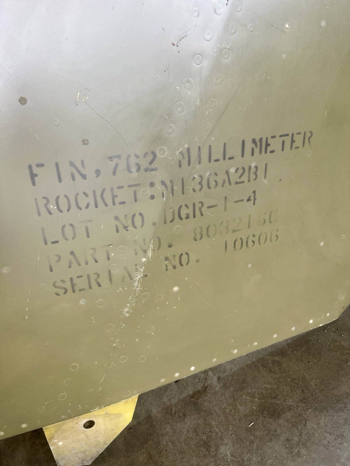 Original Honest John M136 Fin Assembly-Cold War Static Display Artifact