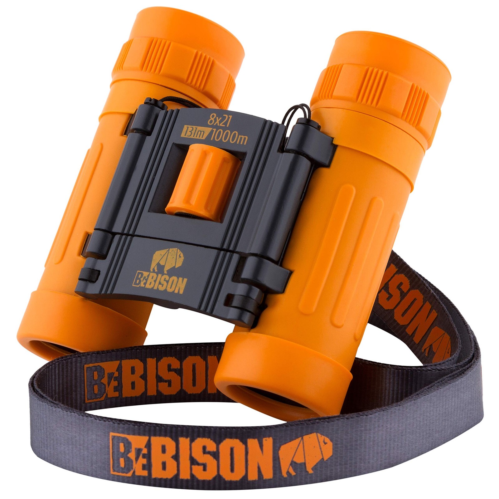 BeBison Binoculars for Kids - 8x21 High Resolution Real Optics - Compact Fold...