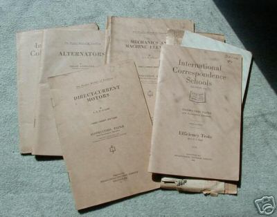 1920's Corresp. School Lesson Booklets on Electricity