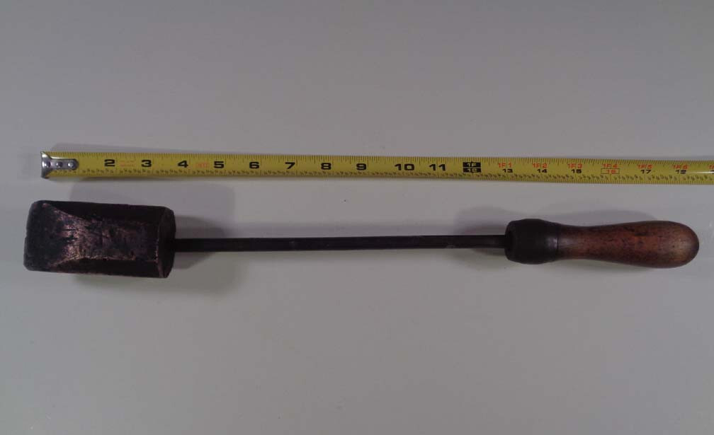 Vintage Copper Chisel Soldering Iron 18" 3.25 lbs.