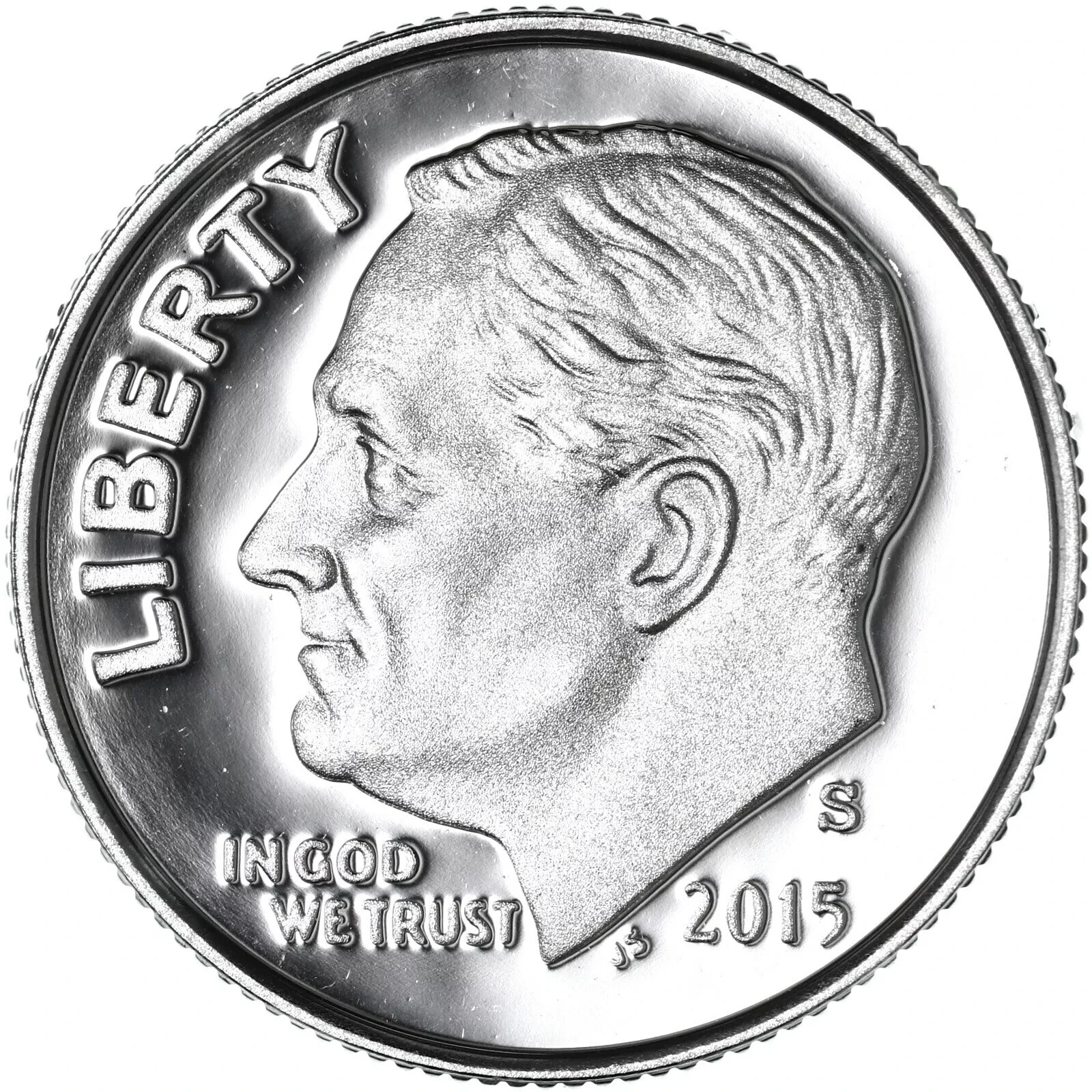 2015 S Roosevelt Dime Gem Deep Cameo CN-Clad PROOF US Mint "Beautiful" Coin