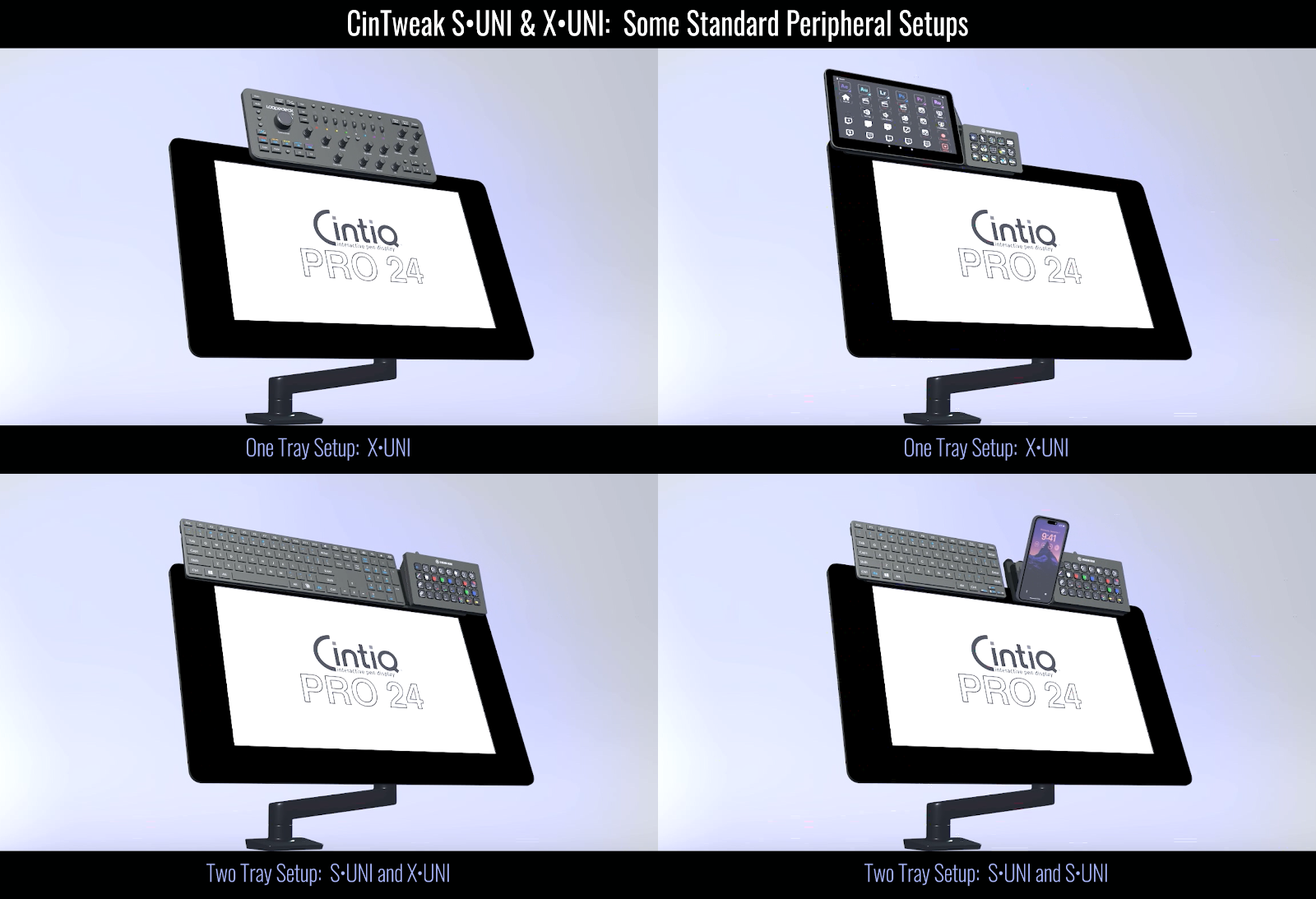 CinTweak X-UNI - Extended Keyboard Tray for Interactive Pen Displays