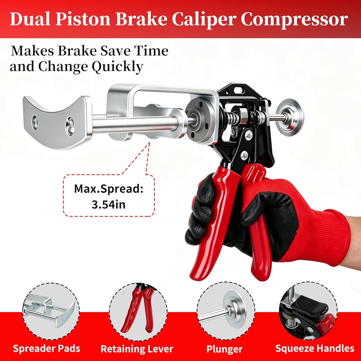 Dual Piston Compressor Tool for Brake Pad Replacement | Dual Piston Tool with...