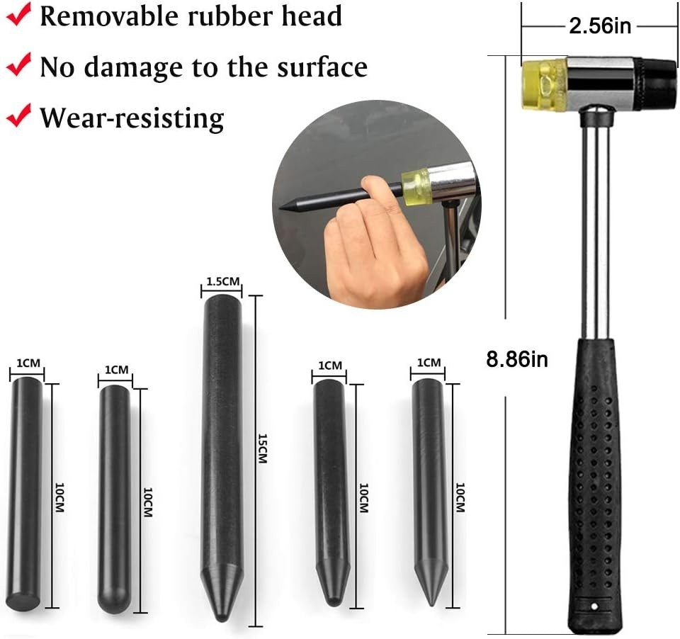 Ergonomic Auto Dent Puller 35pc Set - Protects Paint & Perfect for DIY Repairs