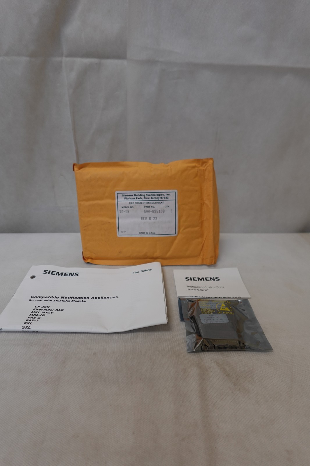 Siemens Cerberus IQ-UK 500-695108 Fire Alarm Control Panel Module Upgrade Kit