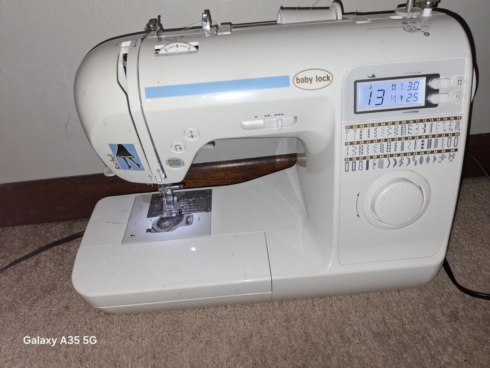 baby lock Rachel A-line Series Model BL50A Sewing Machine - For Parts Or Repair