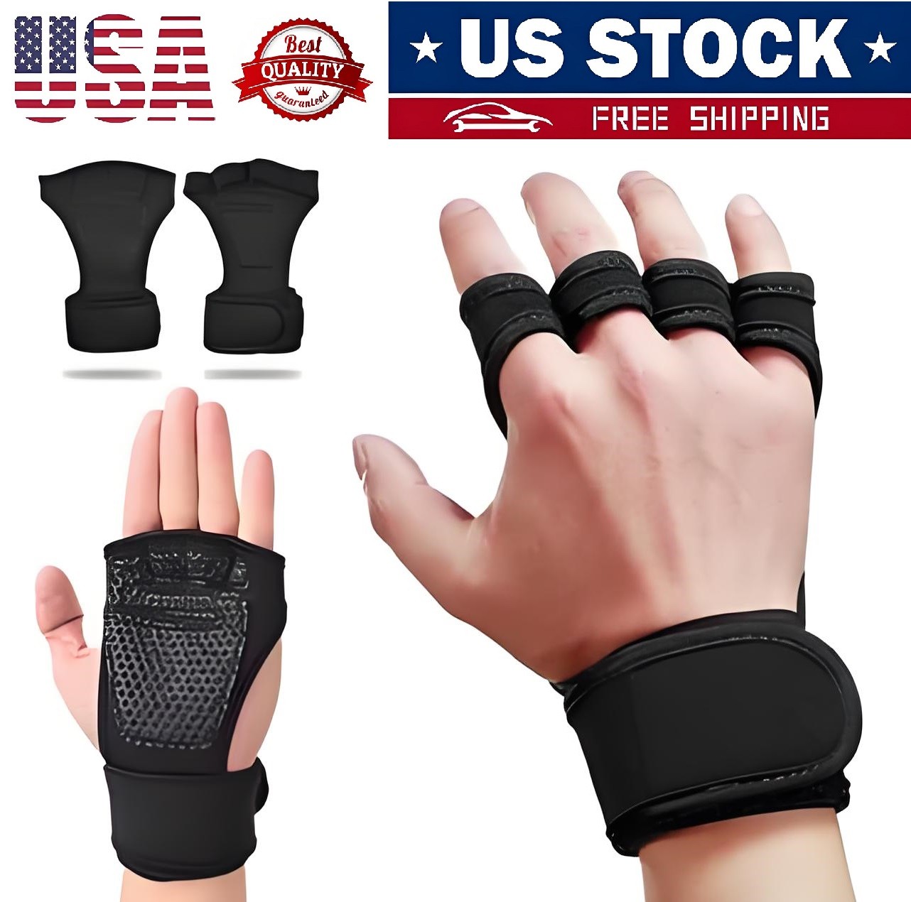 Weight Lifting Gloves Wrist Support Fitness Weightlifting Gym Workout Men Women