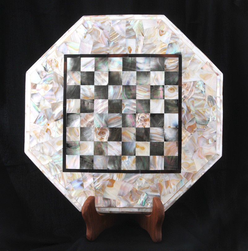 18" marble Chess Table Top Inlay Home Decor And Gift