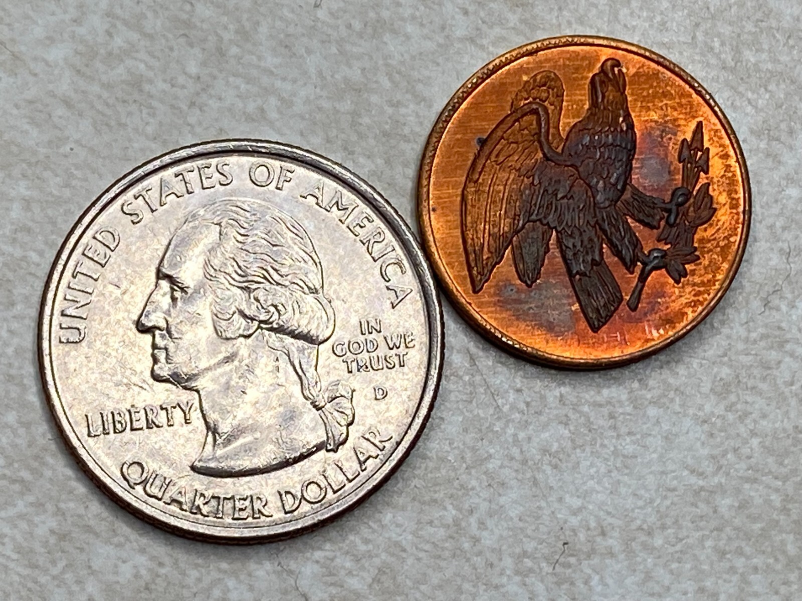 US Bicentennial Patrick Mint Token Makers Arcade Slot Token T4522