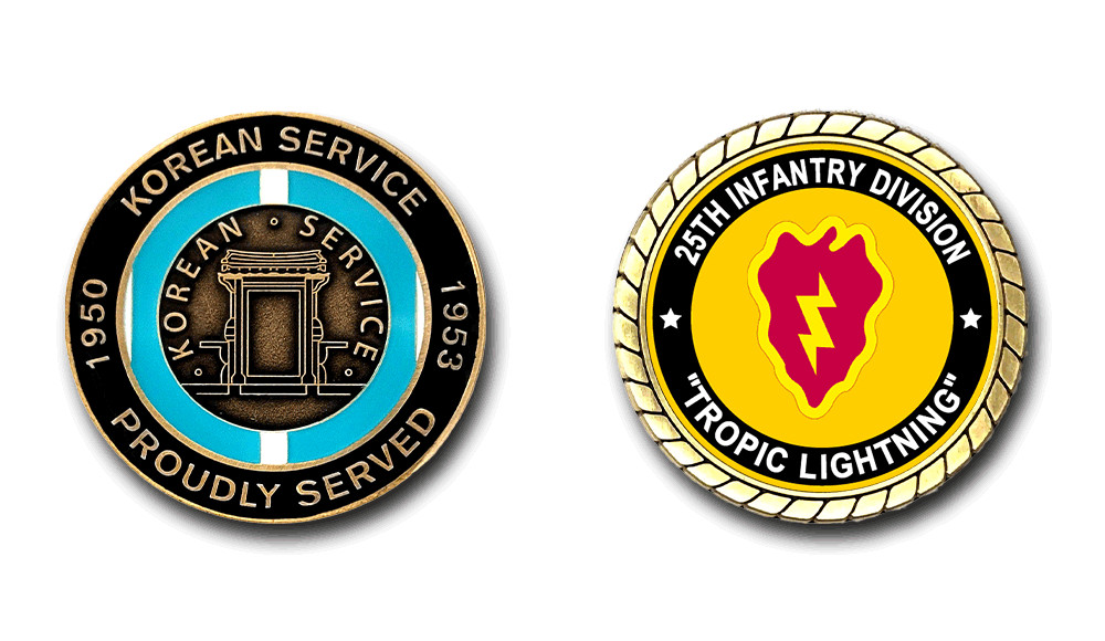 25th Infantry Division Korean Service Challenge Coin Officially Licensed