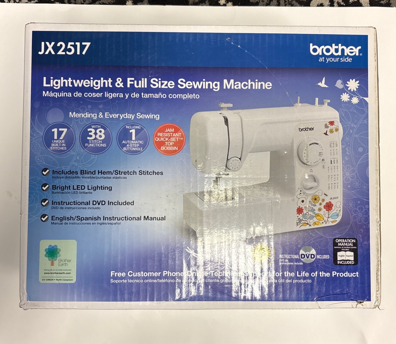 Brother JX2517 Lightweight & Full Size Sewing Machine (SEALED RETAIL BOX)