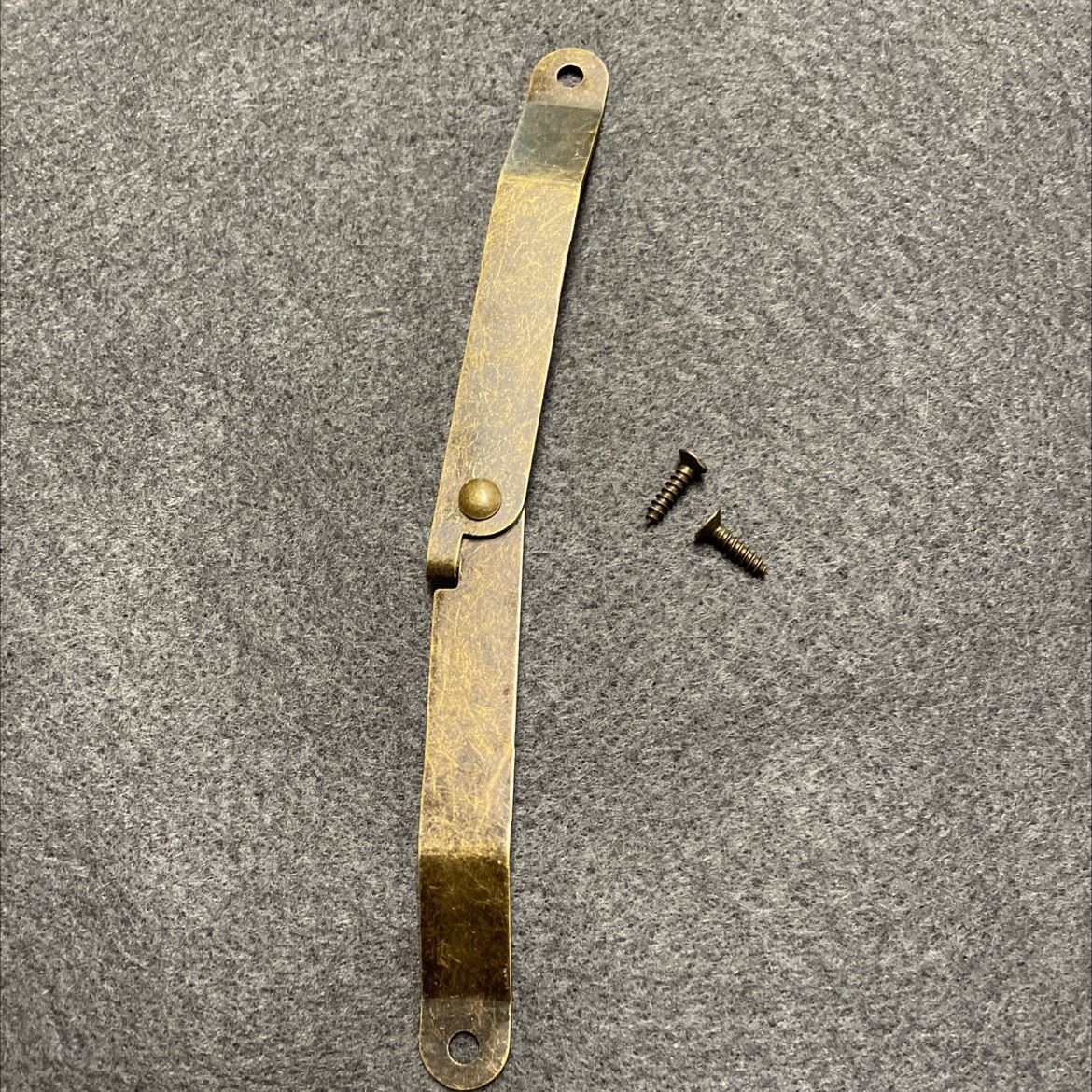 Lid Support Antique Brass with Screws