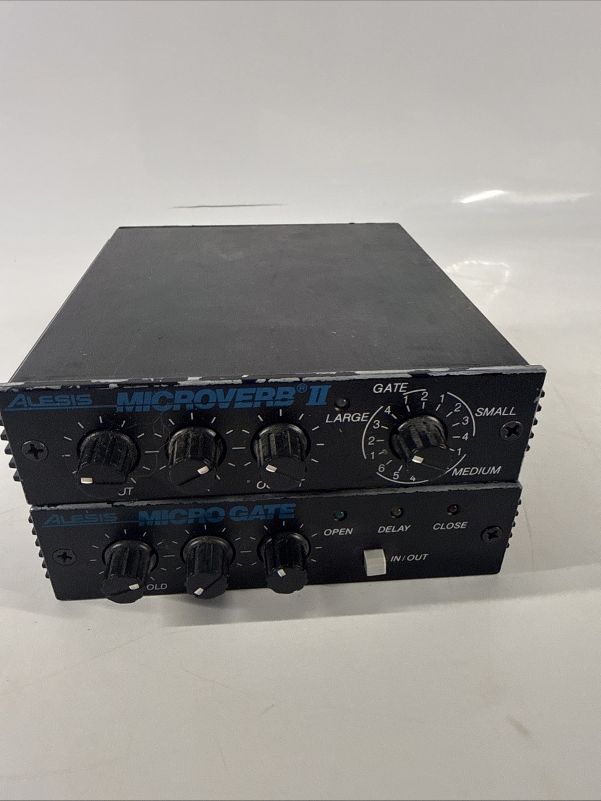 Alesis Effects - MicroVerb II & Micro Gate No Power Cords- Works!