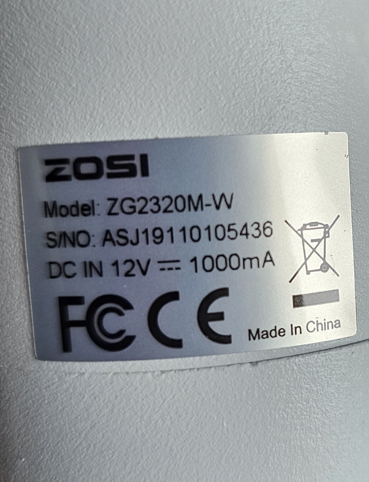 Zosi Wireless Camera ZG2320M-W