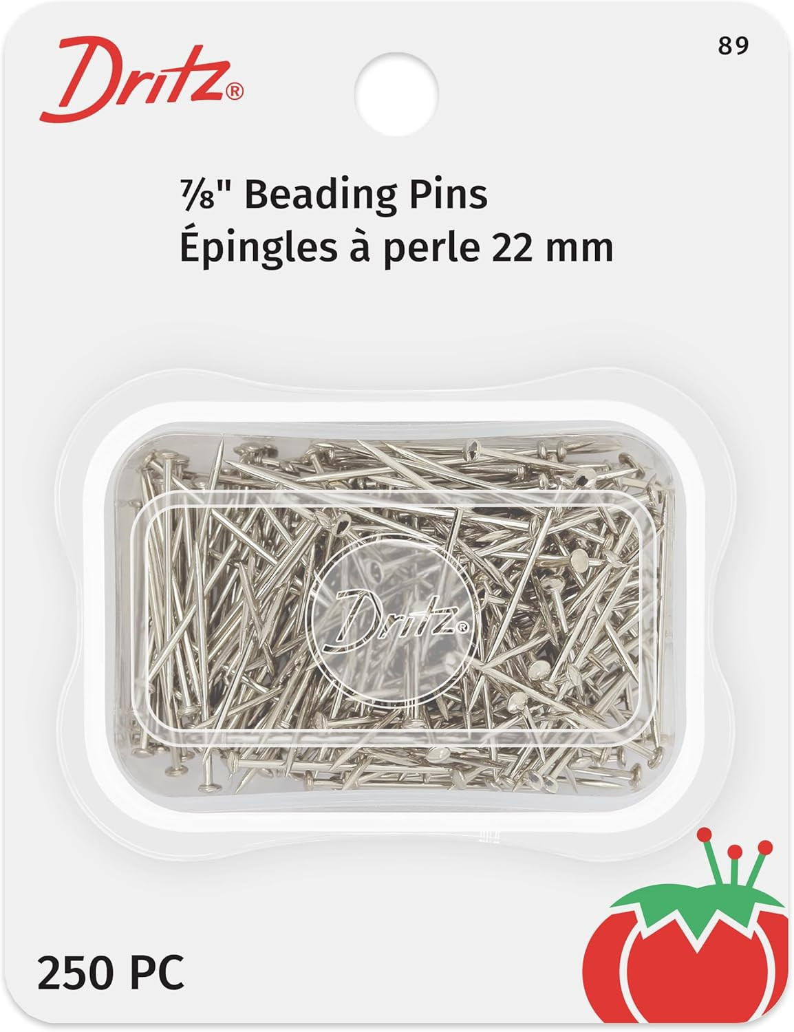 Dritz 89 Beading Pins, 7/8-Inch (250-Count)