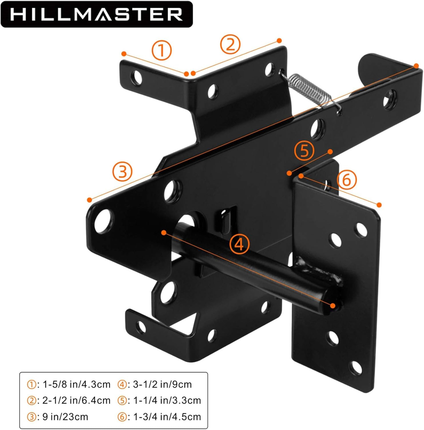 Heavy Duty Self-Locking Gate Latch for Wooden Fence, Post Mount Automatic Gate L