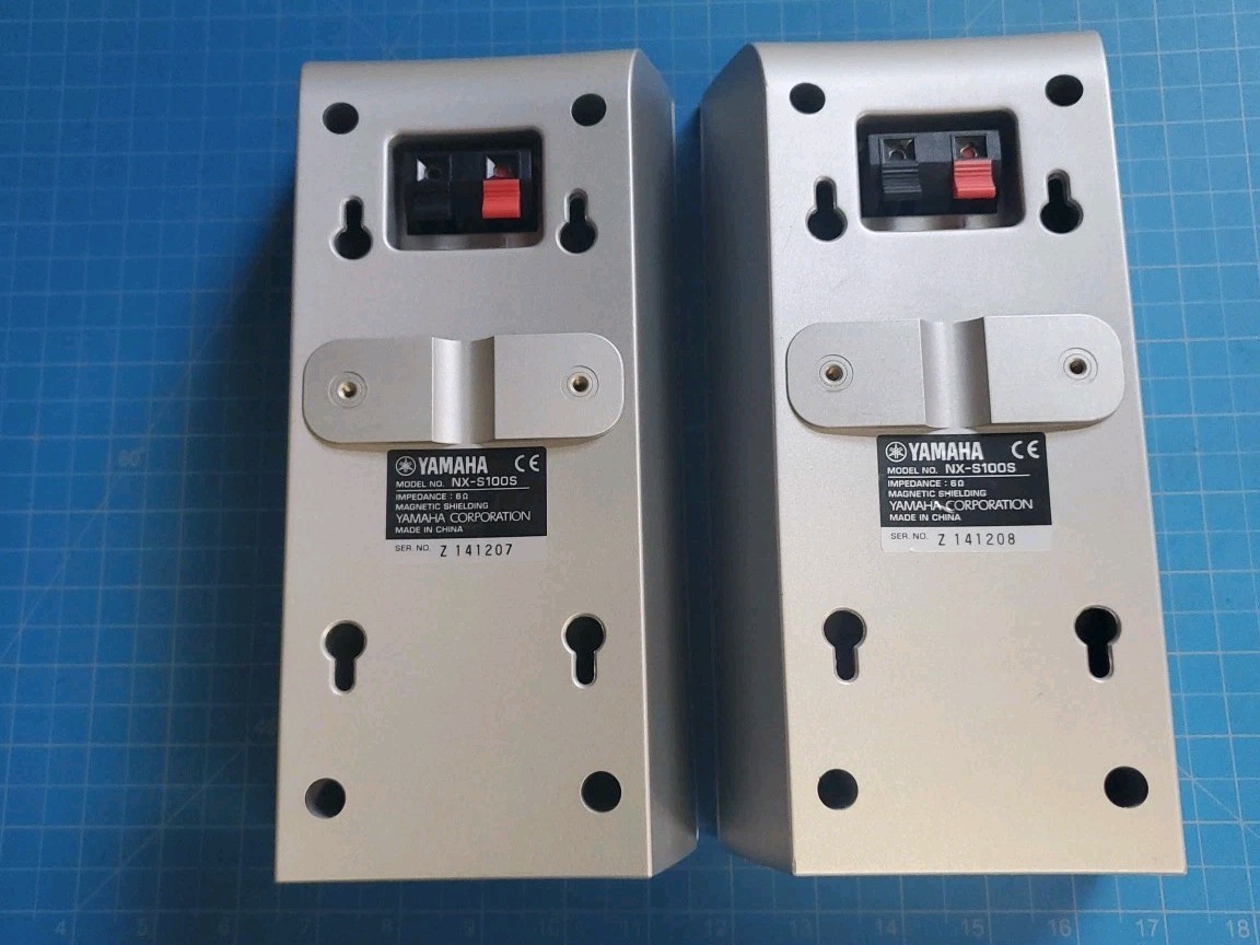 Yamaha DVR-S100 NX-S100S Left Right Front Silver Speaker Pair