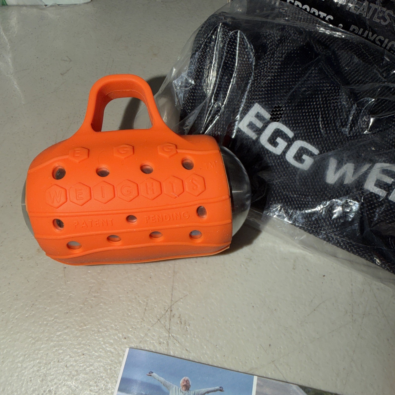 EGG WEIGHTS 1.5lb Each/3lb Set With Case ORANGE cardio max hand weights