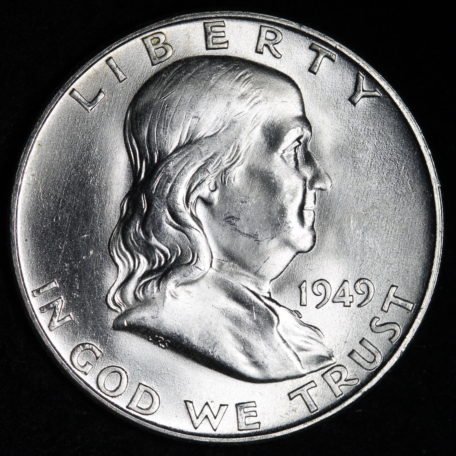 1949-D Franklin Silver Half Dollar GEM BU *UNCIRCULATED* MS FBL E363 STHX