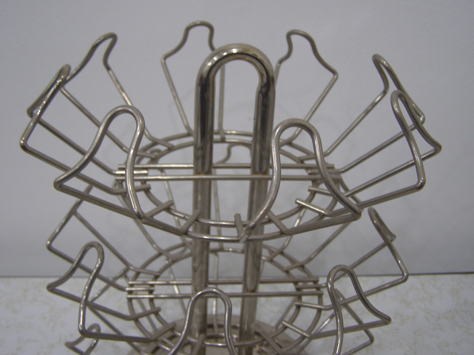 Solid Steel / Chrome Keurig Pod Holder Rack Lazy Suzan Carousel