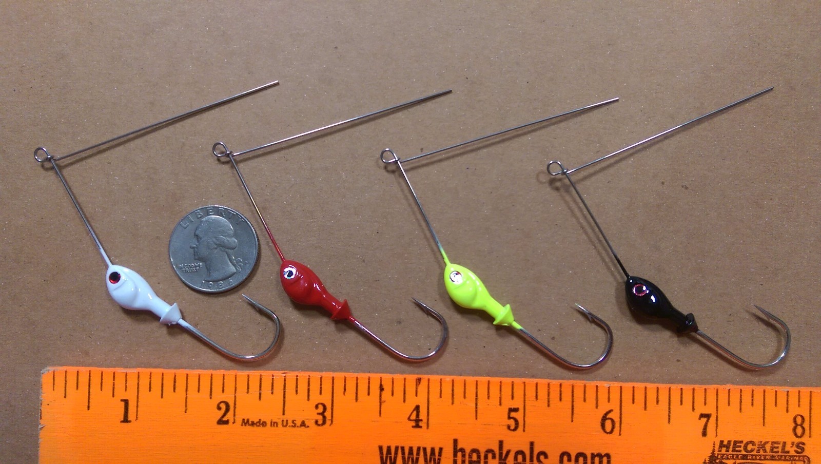 5 Spinnerbait Head 1/8oz LONG ARM Spinner Bait Bass Twisted Shad Painted 1/8 MIX