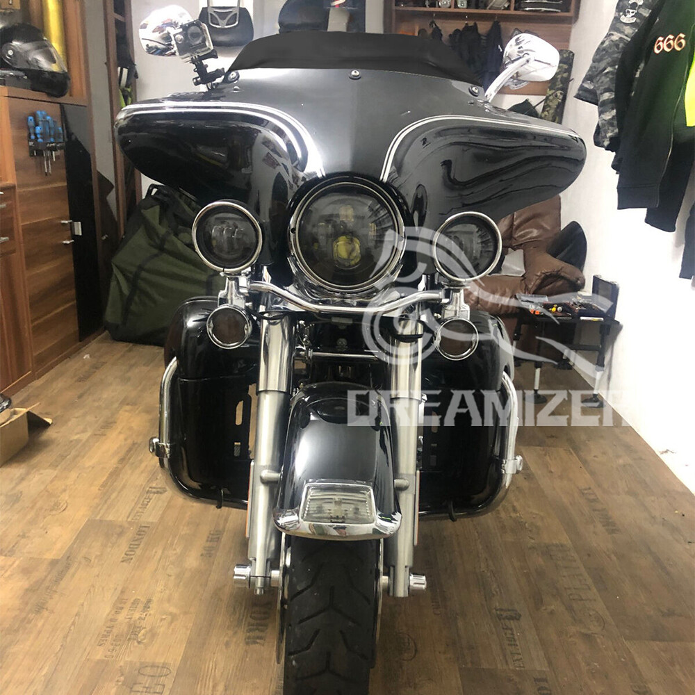 4" Black Windscreen for Harley Davidson Electra Street Tri Ultra Glide 1996-2013