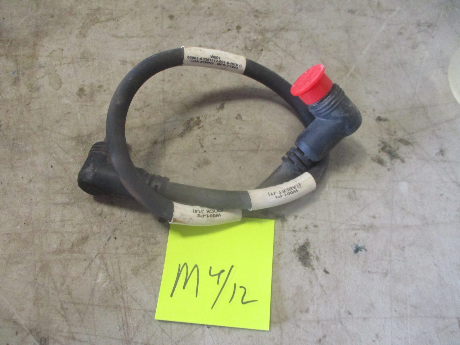 Used? Dock to Tablet Cable, 80063-A3381312-001, DRS Tactical?? HMMWV BFT