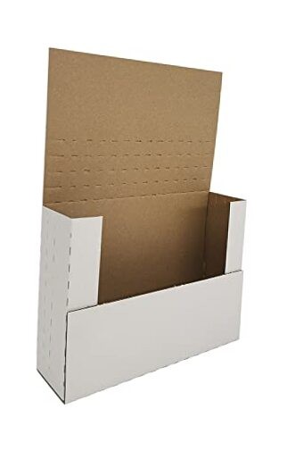 300 Pack 7.5 x 5.5 x 2" Corrugated Easy-Fold Mailers, Height Adjustable Small