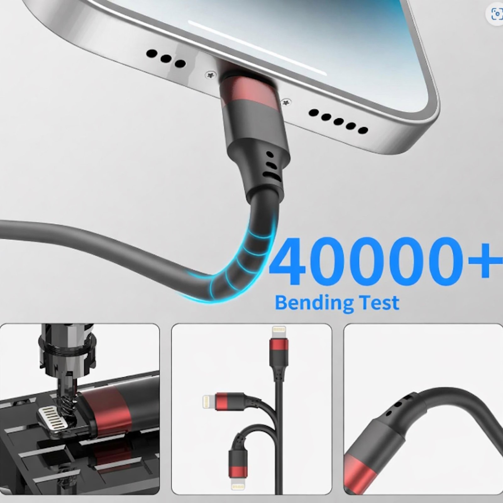 Lightning Mfi Certified iphone Charger Cable (2-pack), USB-A to Lightning 8 inch