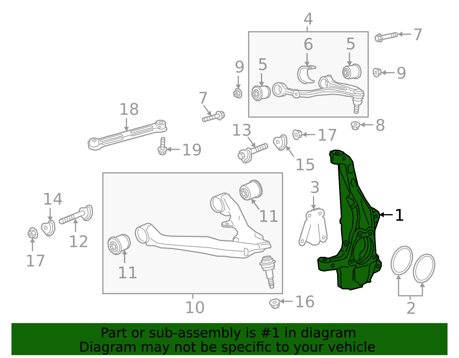 Genuine GM Steering Knuckle 84453669