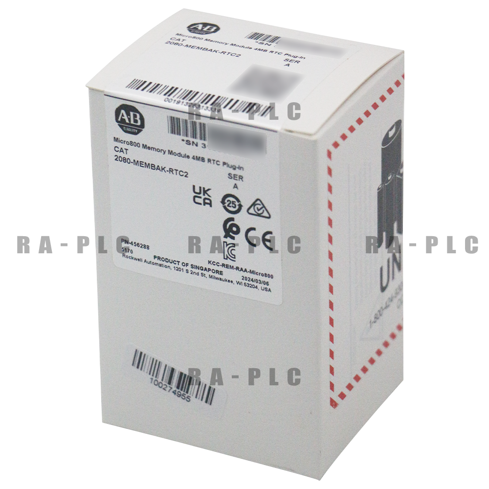 2024 Allen Bradley 2080-MEMBAK-RTC2 Micro800 Memory Module 4MB RTC Plug-In