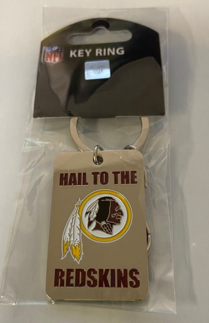 Redskins Silver NFL Heavy Duty Key Ring (Hail To The Redskins) Aminco Set of 2