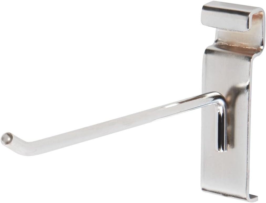 6" Wire Grid Hooks Pegs Gridwall 100 Chrome 6mm Tubing 3" OC Retail Display Slat