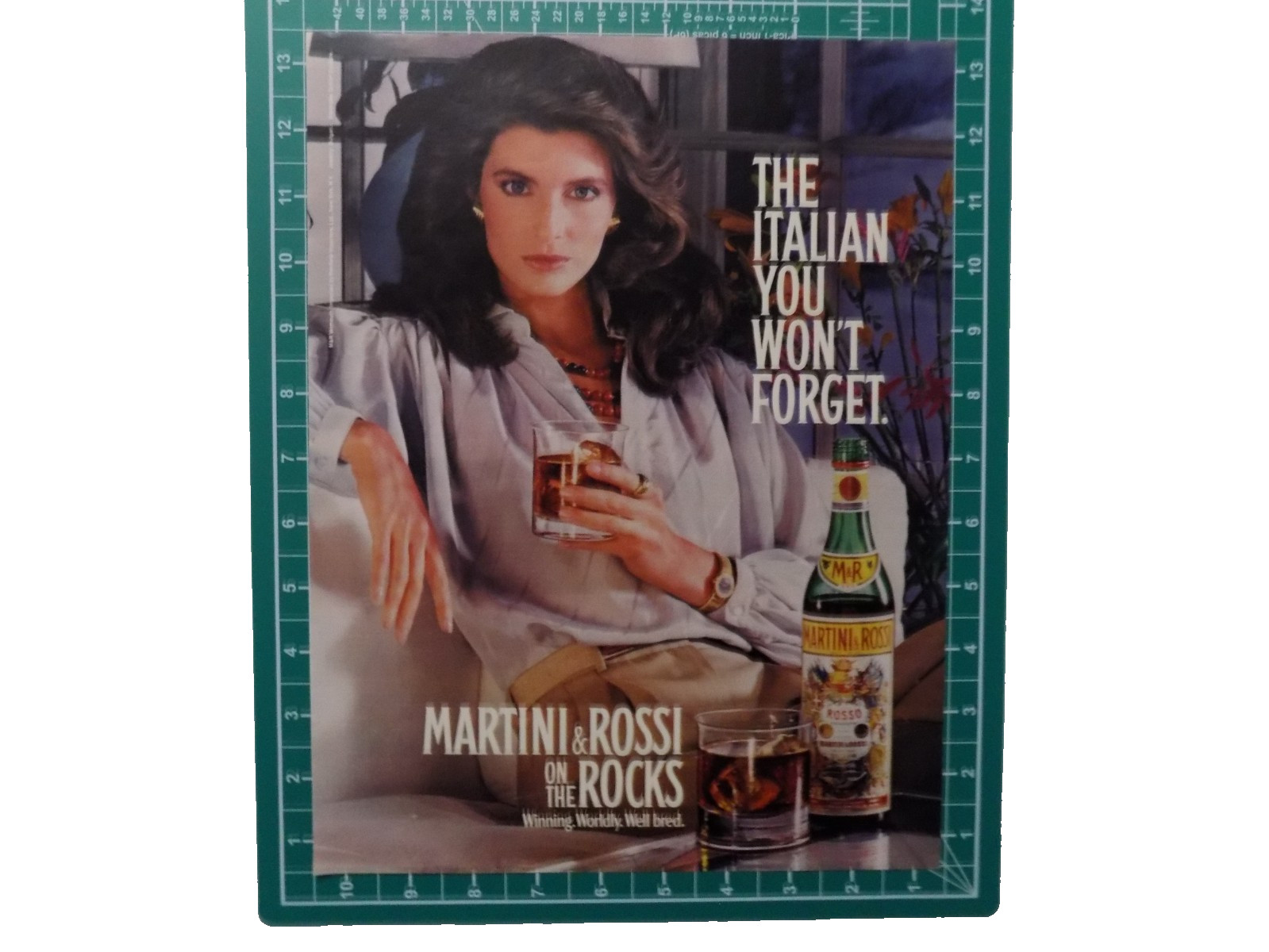 SEXY WOMAN MARTINI & ROSSI  1984 PRINT AD