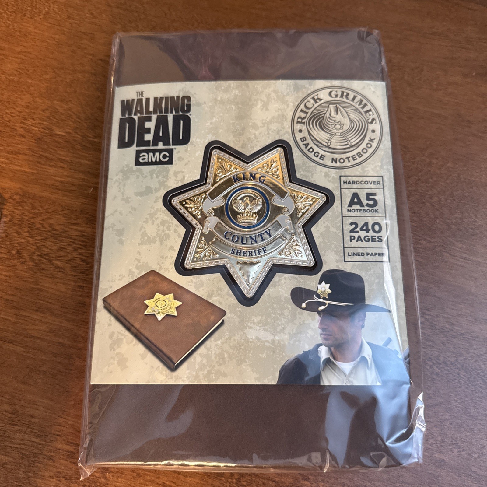 Rick Grimes Badge Notebook Walking Dead AMC Supply Drop A5 240 Lined Pages NEW