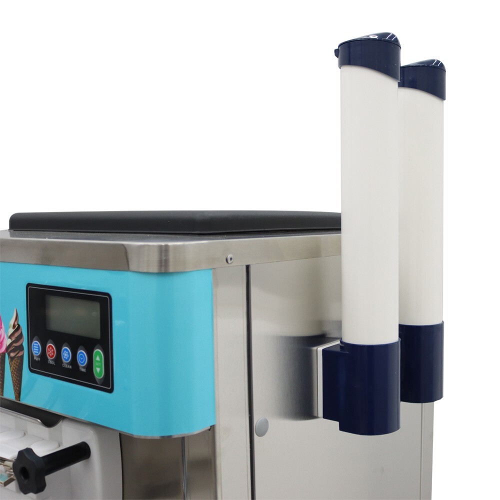 3 Flavor Soft Ice Cream Maker 110V Movable Large Capacity Hardness Adjustable