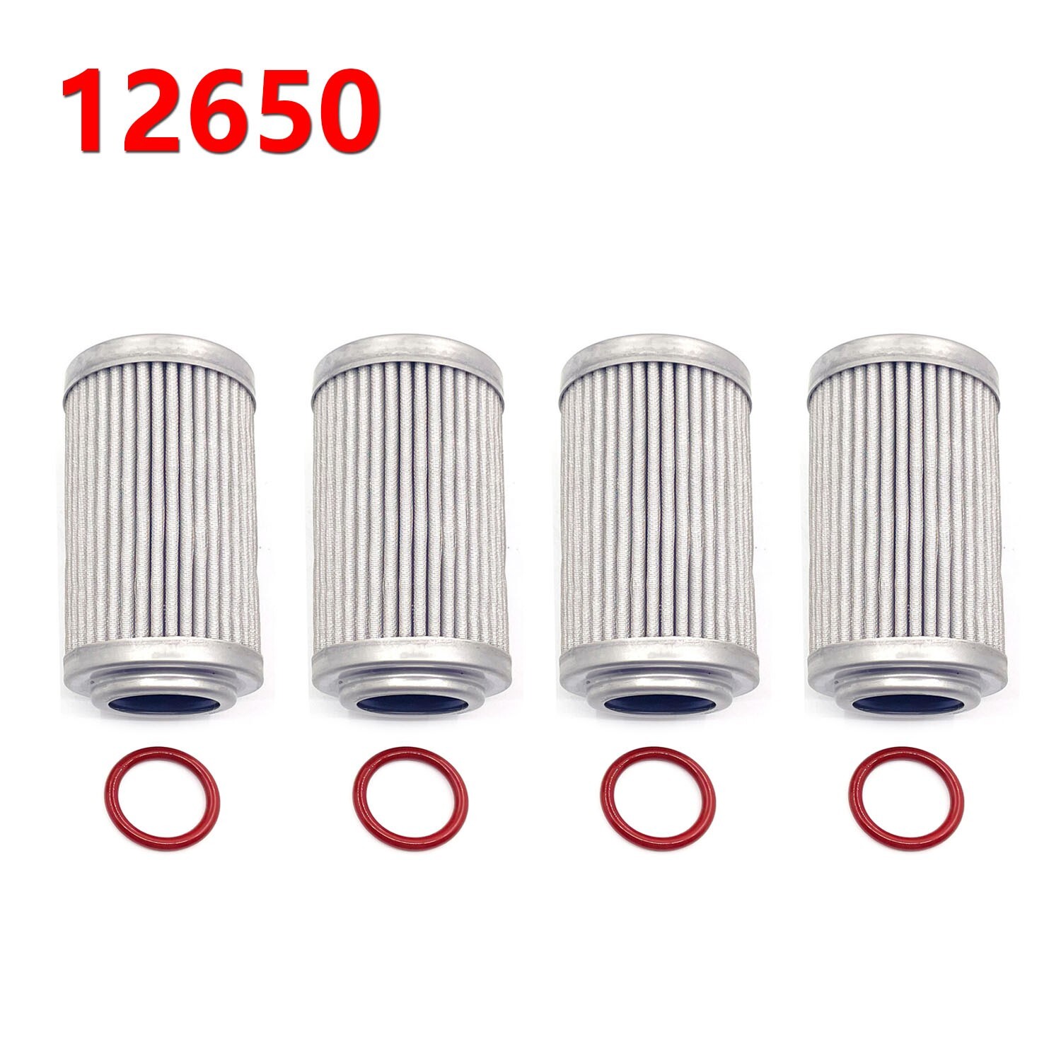 For Aeromotive 12650 Stainless 10-Micron Microglass Fuel Filter Element 4 pcs