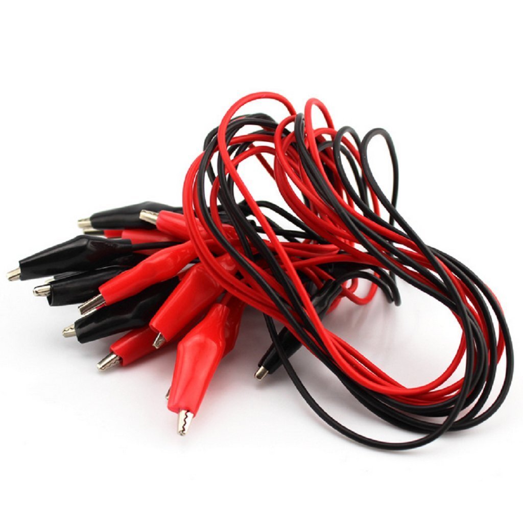 10pcs Alligator Clip Wires Test Leads Set with Alligator Clips Double-Ended C...