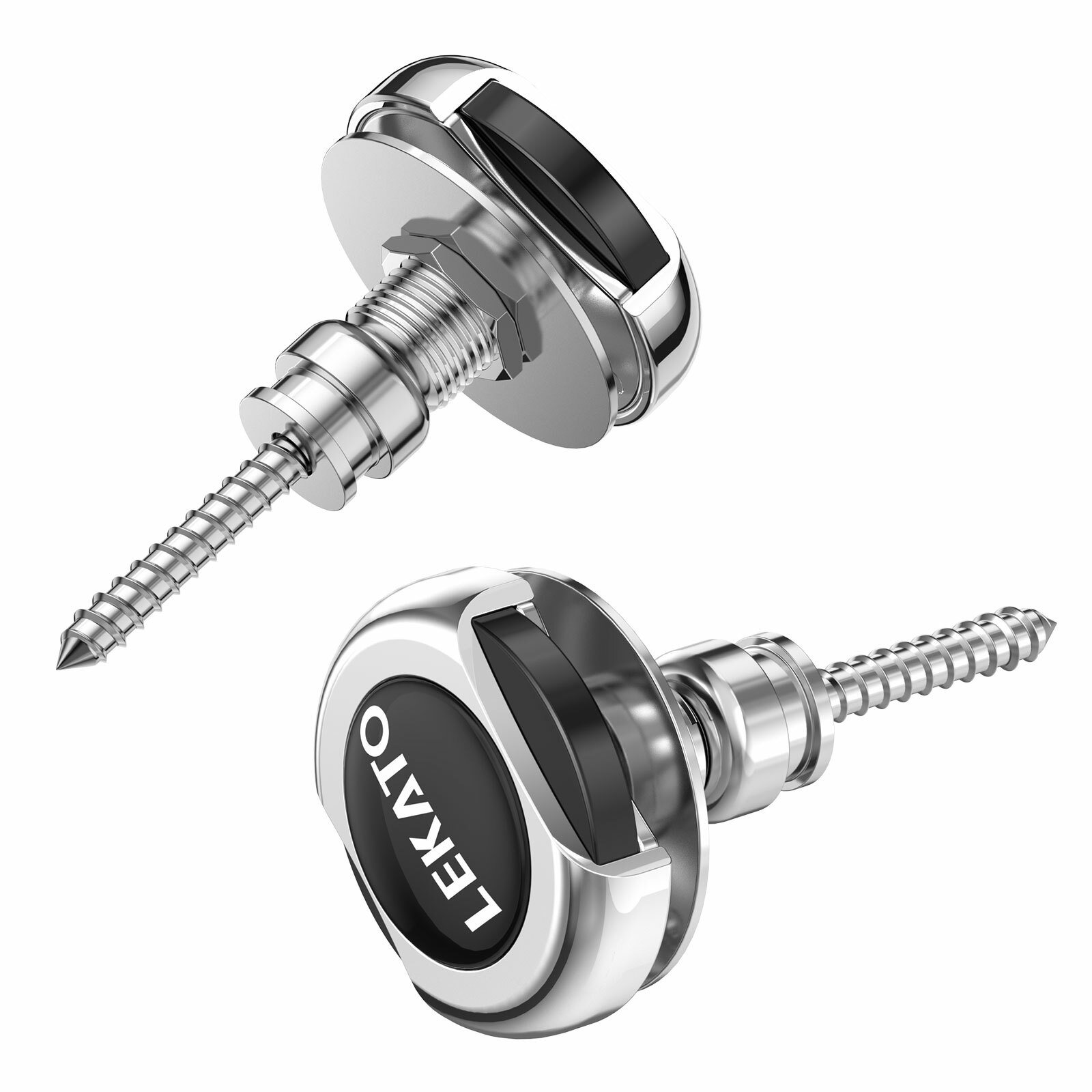 LEKATO Guitar Strap Button Locks Quick Release Security Retainer Anti-Rust Metal